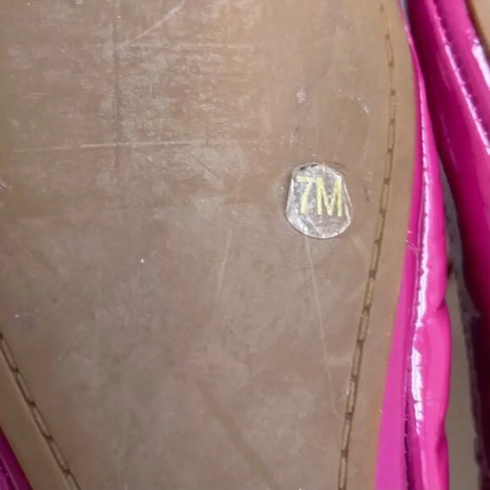 Tory Burch ballet flats size 7 pink Mini Packable patent leather lightweight‎